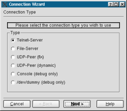 wizard connection type
