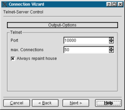 wizard configure connection